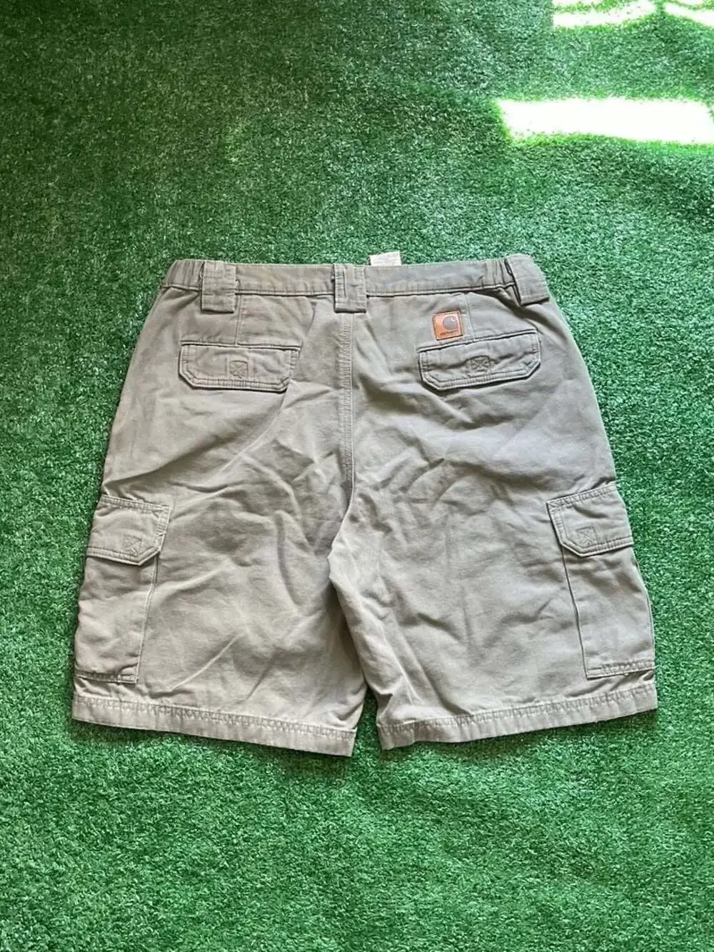 Vintage Carhartt B183 LDN Canvas Cargo Shorts Men's Size 36 Green